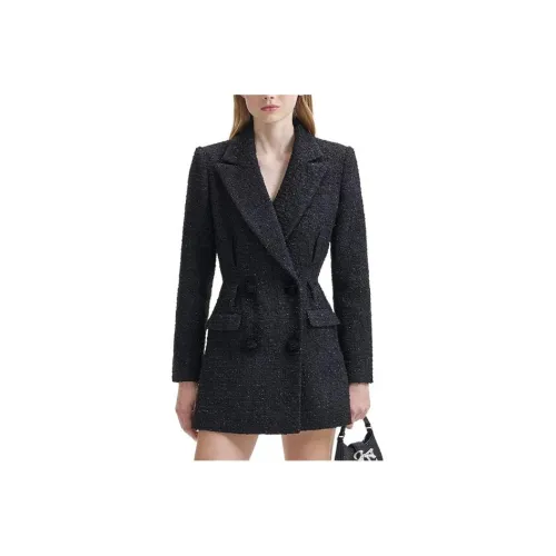 Self portrait Long Sleeved Dresses Women's Classic Black