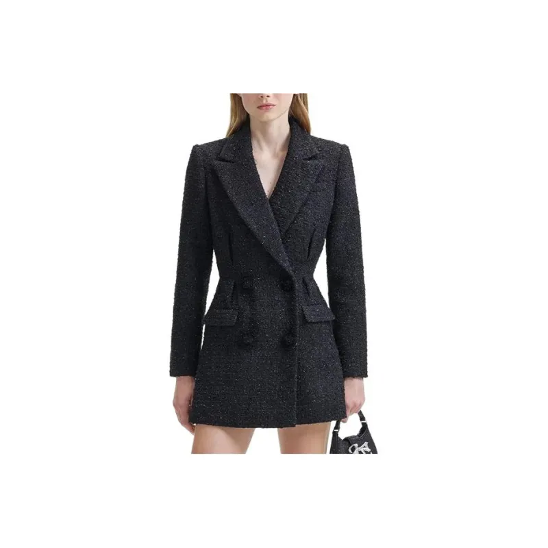 Self portrait Long Sleeved Dresses Women's Classic Black-0
