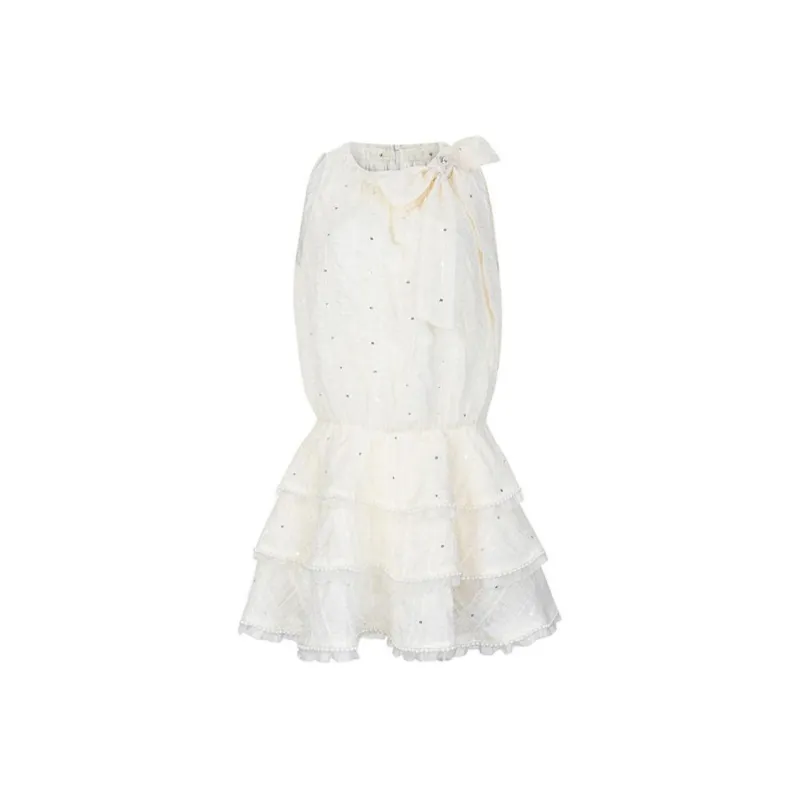 Manekniv Sleeveless Dress Women's White-0