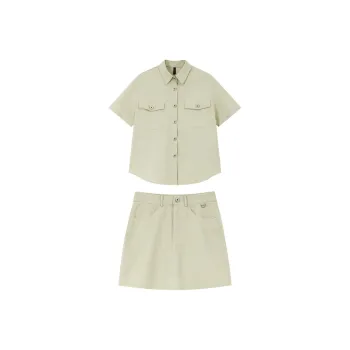VIMLY Skirt Set Women's Green Khaki