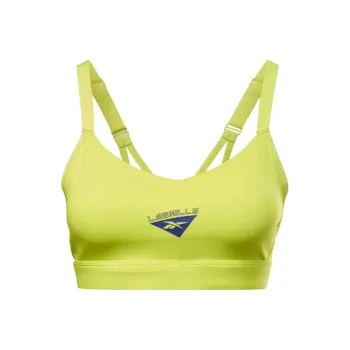 Reebok CYCLED Collection LM Lux Strappy Sports Bra Sports Underwear Women's Acid Yellow