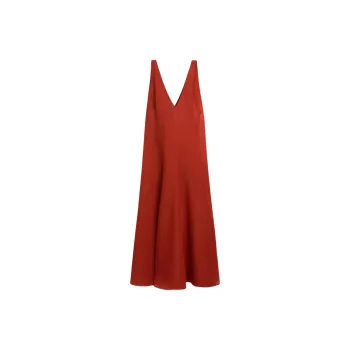 Massimo Dutti Sleeveless Dress Women's Terracotta