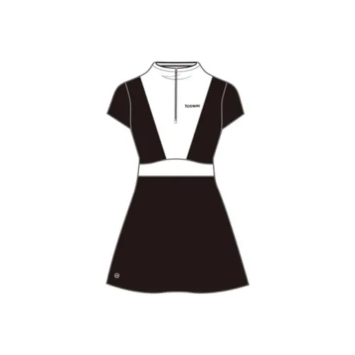 TOSWIM Swim Dresses & Skirts Women's Sweet White Black Skirt