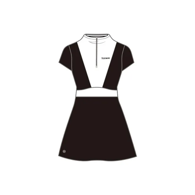 TOSWIM Swim Dresses & Skirts Women's Sweet White Black Skirt-0