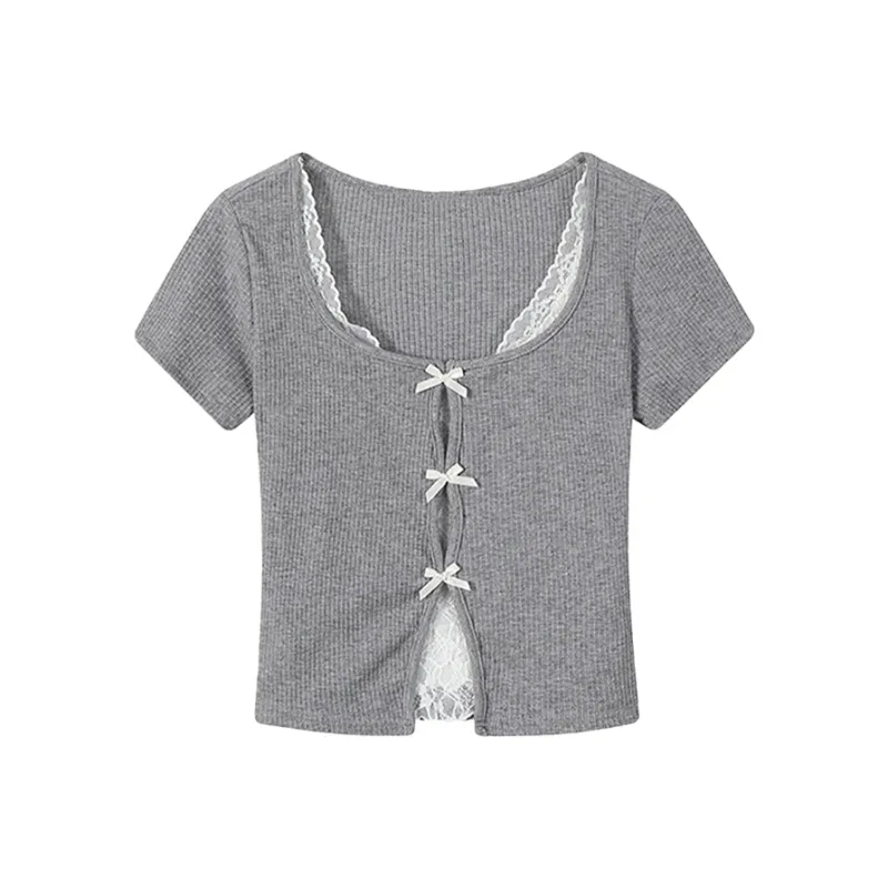 GUOZHEN Set in Sleeve T Shirt Women's-0
