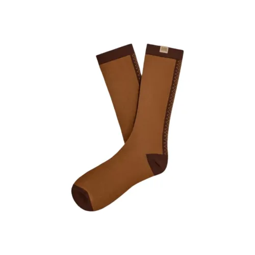 UGG Mid Calf Socks Men's 1 Pack Brown