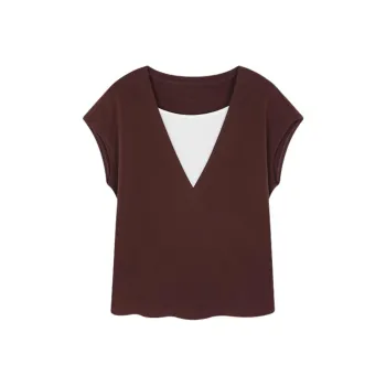 Mo Han Yi Mei T Shirt Women's Burgundy