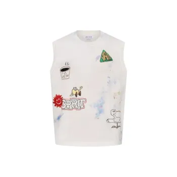 URBAN REVIVO Tank Tops Men Ecru