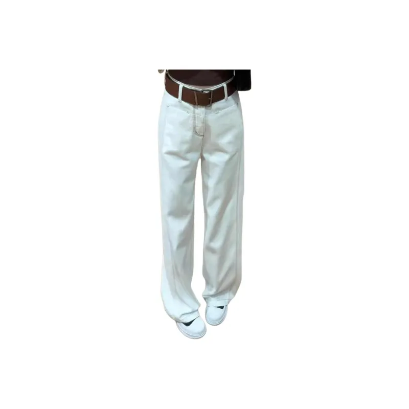 MEIQIER Jeans Women's Ecru-0