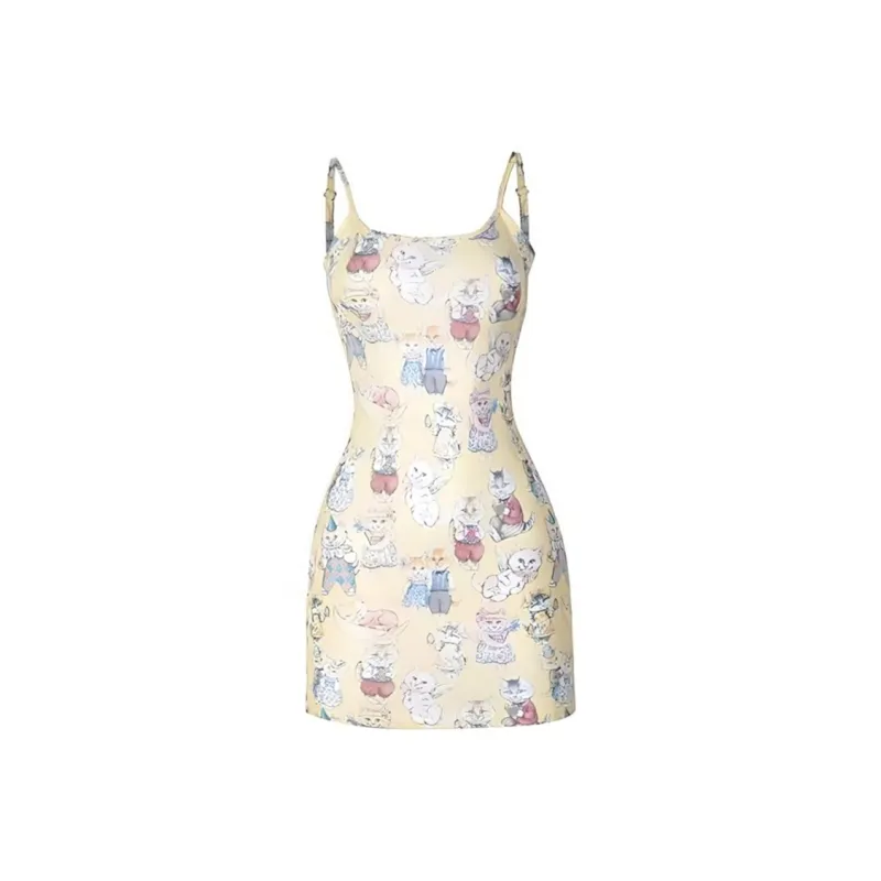 AFGGD Slip Dress Women's Yellow-0