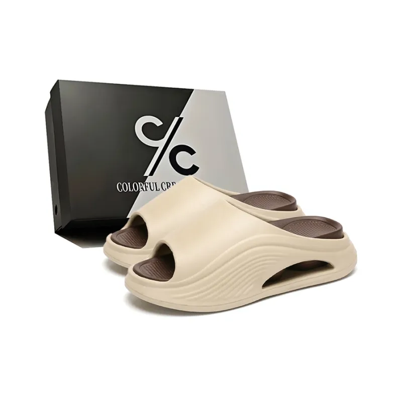 Colorful Creations EVA Cut Out Slip Resistant Abrasion Resistant Odor Resistant Quiet Slide Slippers Men's-10