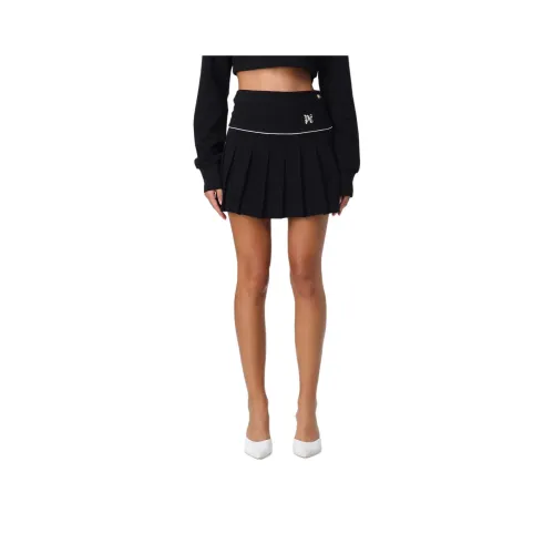 PALM ANGELS Pa Monogram Embroidered Mini Skirt