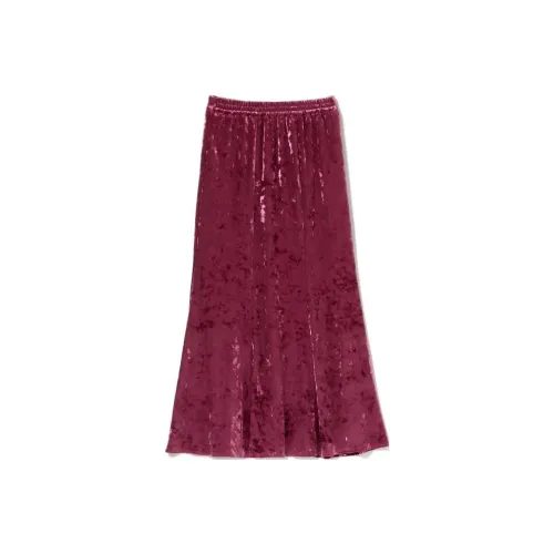 Beams Casual Long Skirts Women's Red