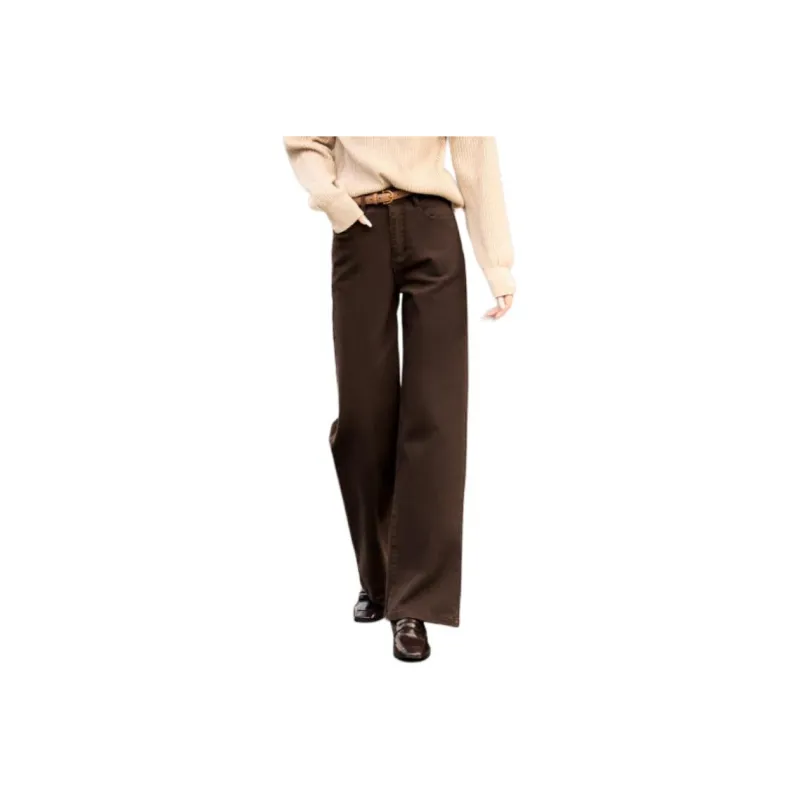 Mo Han Yi Mei Jeans Women's Coffee-0