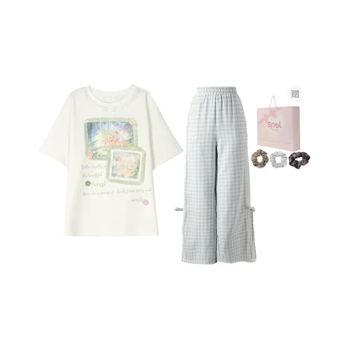SNBL Casual Suit Women's White T Shirts+Blue Pants