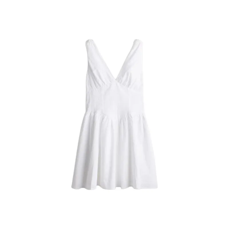 H&M Sleeveless Dress Women's White-0