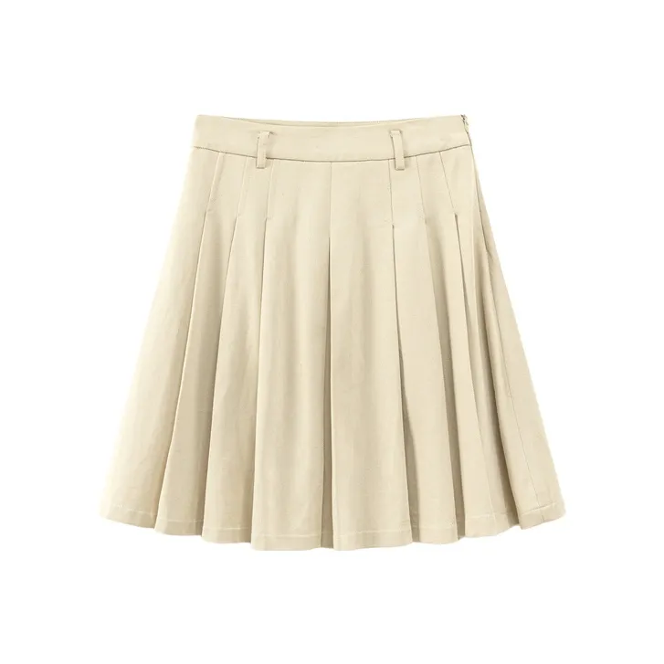 CHUU Casual Short Skirts Women's Khaki-0