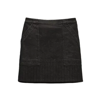 HERMES Denim Short Skirts Women's Black