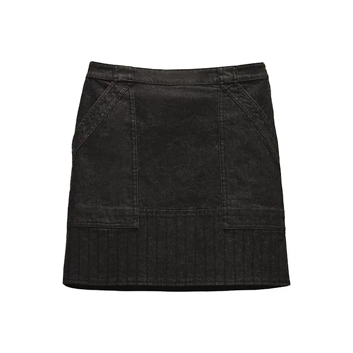 HERMES Denim Short Skirts Women's Black-0