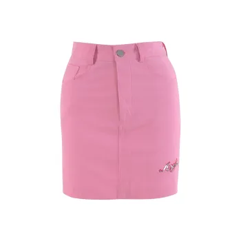CLOUD SEASON Denim Short Skirts Women's Pink