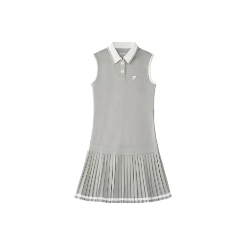 FILA FUSION FUSION LIFEFOB SS25 Sleeveless Dress Women's Cracked Dome Heather Gray