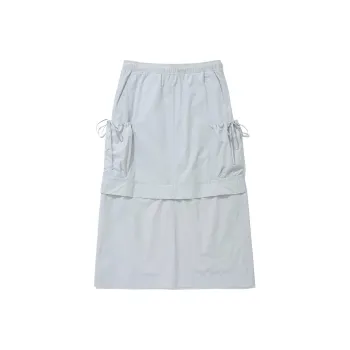 COVERNAT SS24 Casual Long Skirt Women's Light Gray