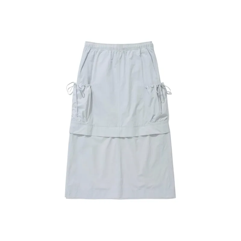 COVERNAT SS24 Casual Long Skirt Women's Light Gray-0