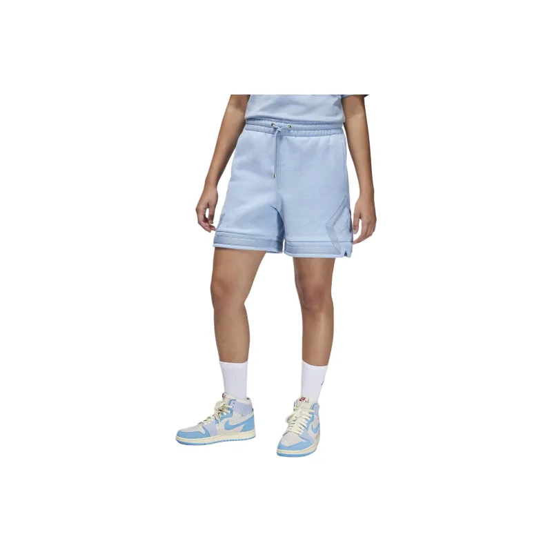 Jordan Flight Fleece Sports Shorts Women's Blue Gray-0
