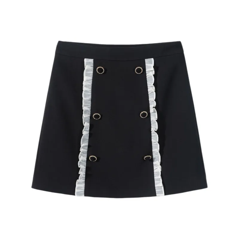 EICHITOO Casual Short Skirts Women's Black Trim-0