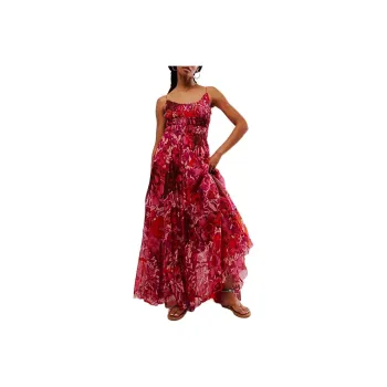 FREE PEOPLE FP One Ciella Printed Maxi Dress Slip Dresses Women's Baton Rouge Combo