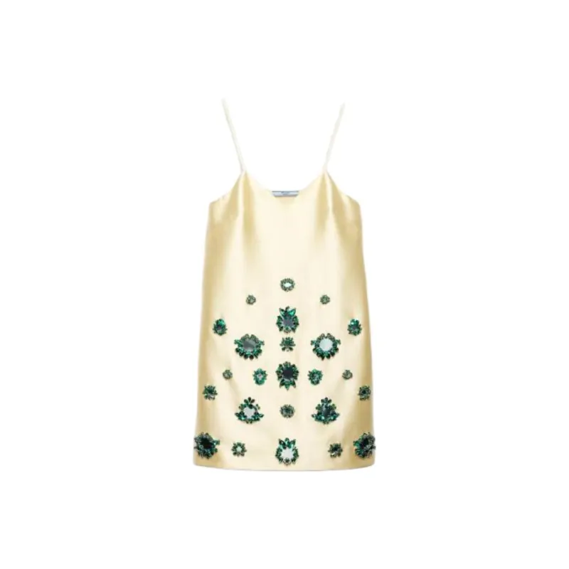 PRADA Slip Dresses Women's Beige-0