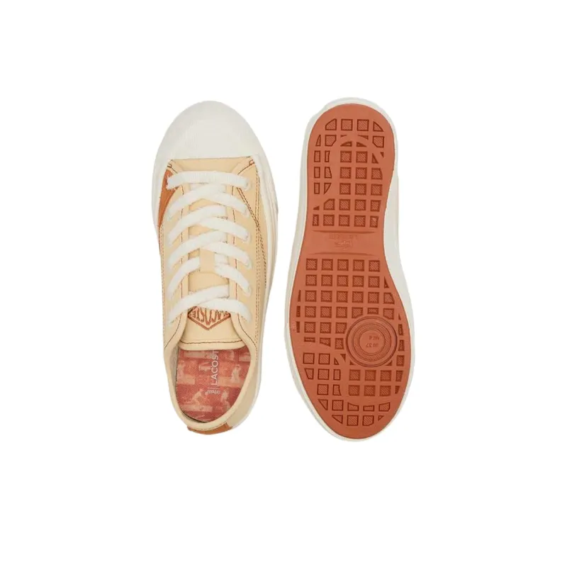 LACOSTE Low Top Casual Shoes Women's Orange-4