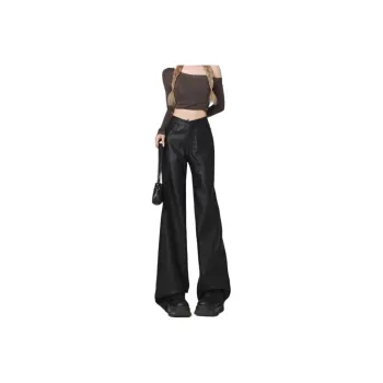 FOREVER 21 Leather Pants Women's Black