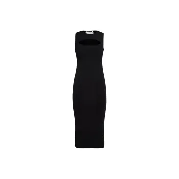 Alexander McQueen Cut Out Knitted Sleeveless Dress