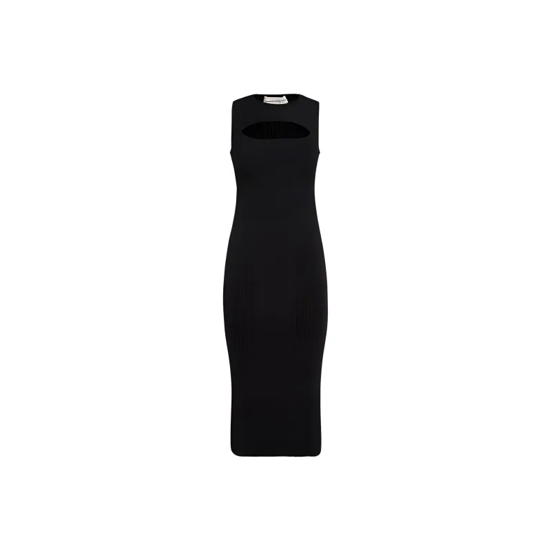 Alexander McQueen Cut Out Knitted Sleeveless Dress-0