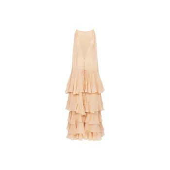 Chloé Tiered Ruffled Maxi Dress