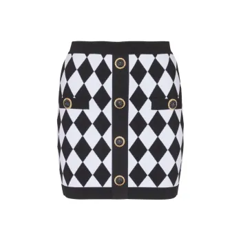 BALMAIN SS24 Casual Short Skirts Women's Black