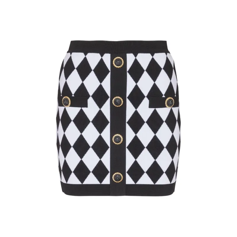 BALMAIN SS24 Casual Short Skirts Women's Black-0