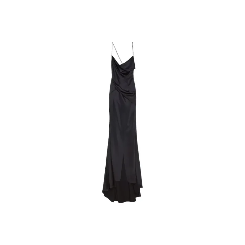 Givenchy Spaghetti Strap Evening Draped Dress-0