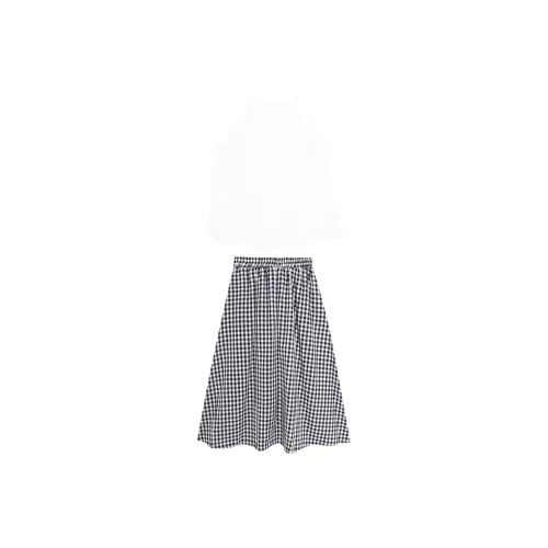 BVODE Skirt Set Women's White Black