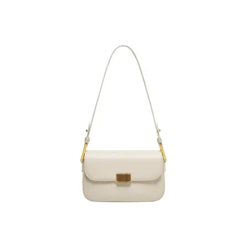 AOKANG Cow Leather Shoulder Bag Small Size Women's Elegant White/Classic Black/Pumpkin/Tale Green/Energetic Pink