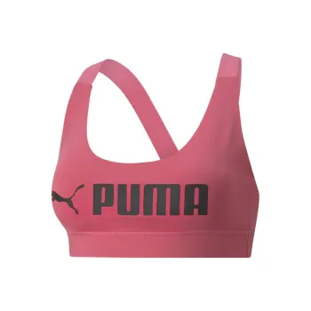PUMA CLASSICS Mid Impact Fit Bra Sports Underwear Women's Pink