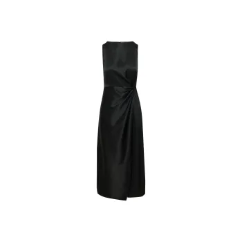 ARITZIA Babaton Illustrious Satin Dress Sleeveless Dress Women's BLACK/Black
