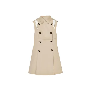 ZARA Trf Sleeveless Dress Women's Dark Beige