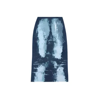 DIESEL M Begonia Metallic Knitted Midi Skirt