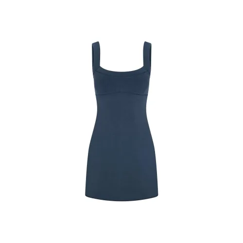 SKIMS SS25 OUTDOOR MINI DRESS Slip Dresses Women's INDIGO/INDIGO