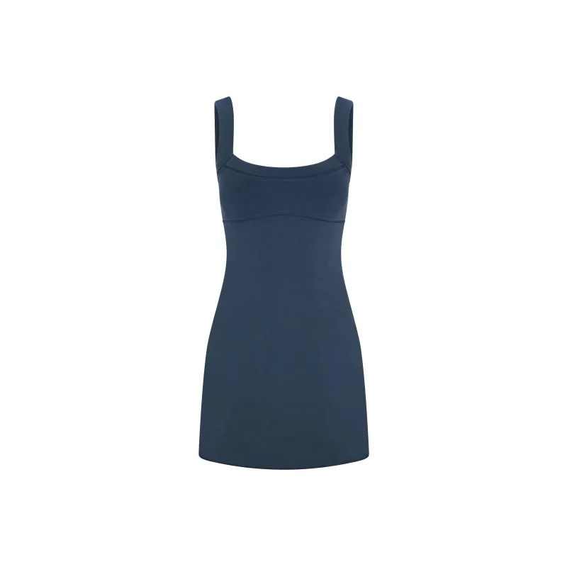 SKIMS SS25 OUTDOOR MINI DRESS Slip Dresses Women's INDIGO/INDIGO-0