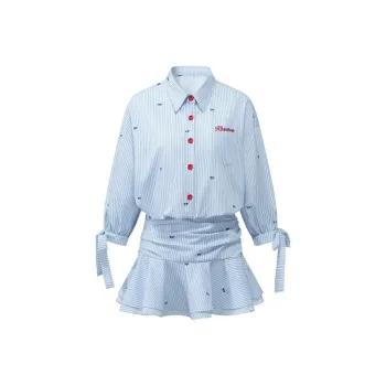 PLANE DRIFT Long Sleeved Dress Women's Blue