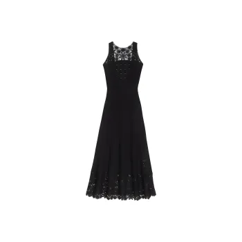 Maje Crochet-knit Midi Dress