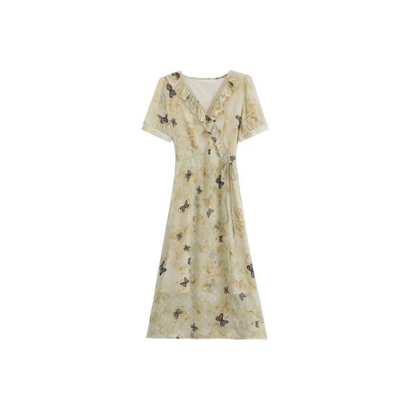 LSVE Short Sleeved Dresses Women's Multicolor-0